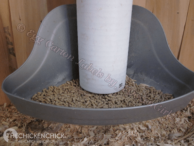 After much research, contemplating dozens of designs and several iterations of my own, I am now happy with my PVC feeder. There are no longer piles of wasted grain on the floor, which makes me, my chickens and my feed budget happy. Mine cost approximately $12.00 to build and was finished in 20 minutes.