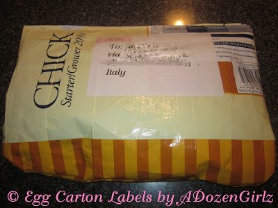 Mailing envelope made from recycled feed bags