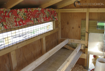 Window treatments to match the nest boxes, of course.