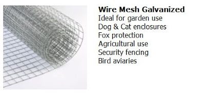 Galvanized steel, wire mesh hardware cloth