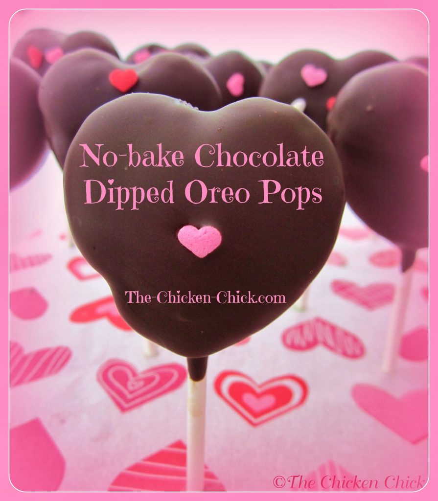 No Bake Chocolate Dipped Oreo Pops