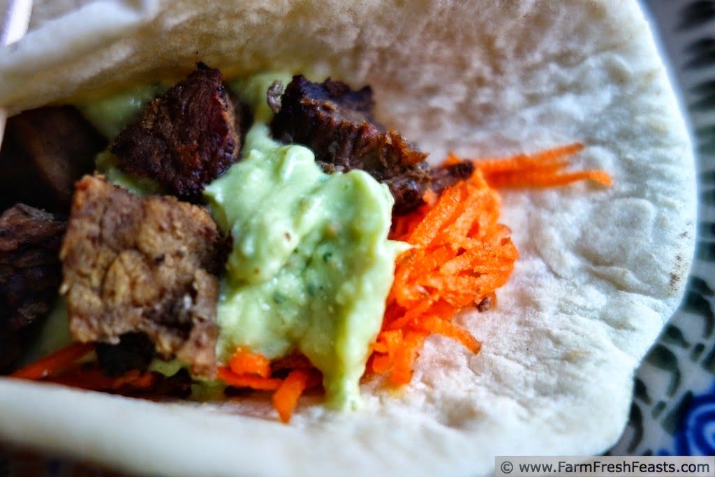 Clever Chicks Blog Hop #89 with The Chicken Chick Greek Stew Meat Tacos, shared by Farm Fresh Feasts