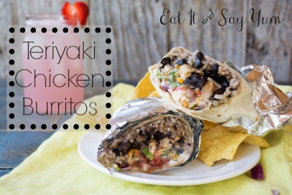 Clever Chicks Blog Hop at The Chicken Chick® Chicken Teriyaki Burritos, shared by Life with the Crust Cut Off
