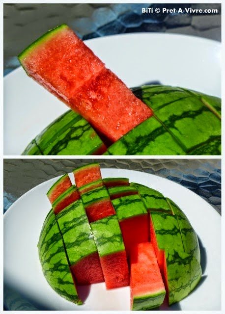 Clever Chicks Blog Hop at The Chicken Chick® A Different Way of Cutting Watermelon, shared by Ready to Waltz
