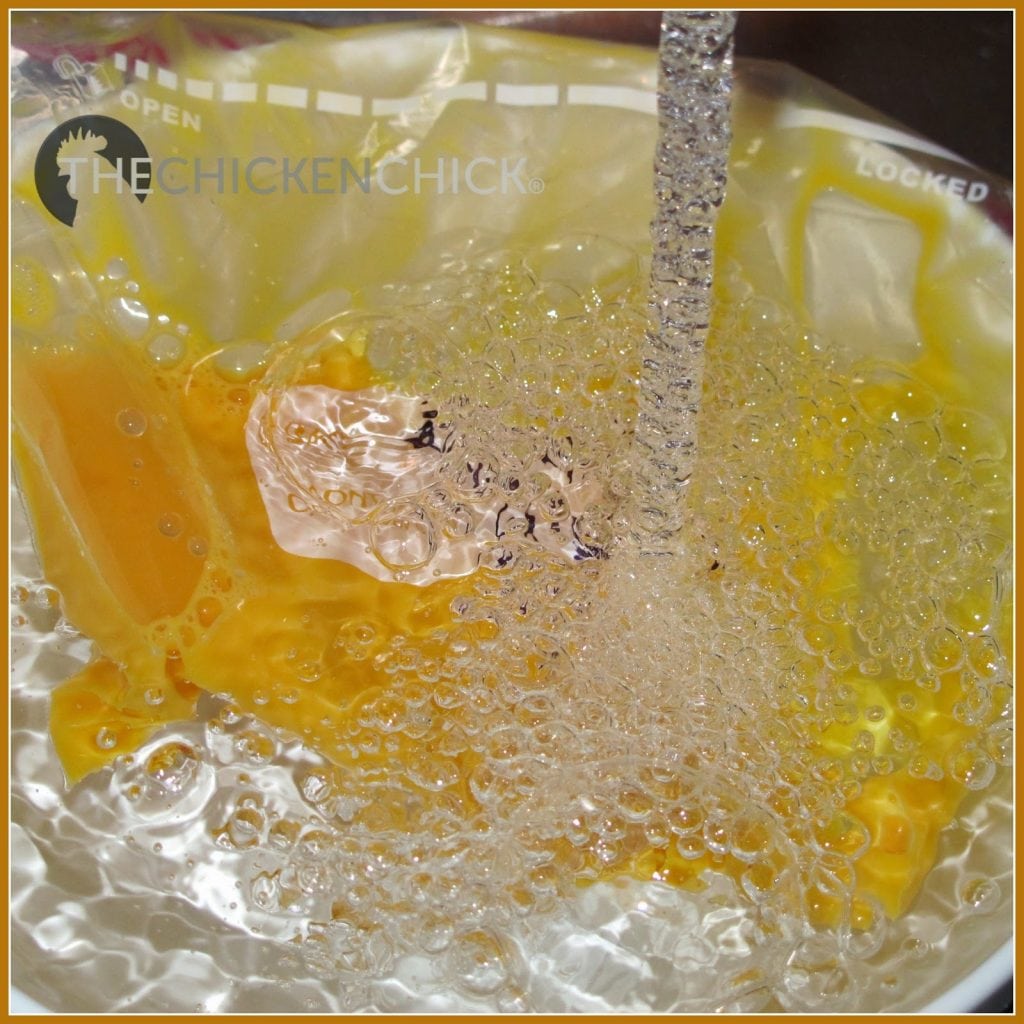 Thaw frozen eggs in the refrigerator overnight or under cold, running water, not at room temperature.