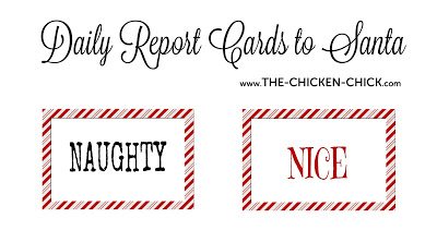 Elf On The Shelf Naughty Or Nice Report Cards To Santa With Free Printables The Chicken Chick