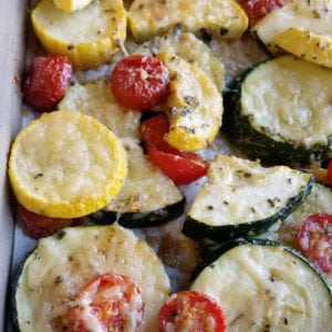 Parmesan Roasted Zucchini and Tomatoes