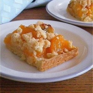 Peach Crumb Slab Pie
