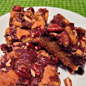 Chocolate Chip Pecan Cookie Bars, shared by My Sweet Mission