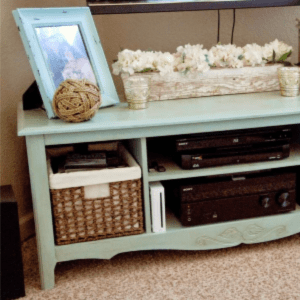 Entertainment Center Makeover into a Console, shared by The Moon & Me