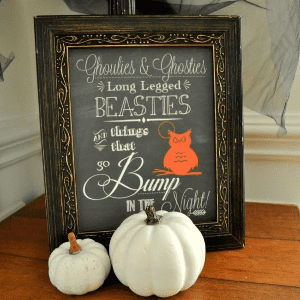 Halloween Chalk Art Printable, shared by Made in a Day