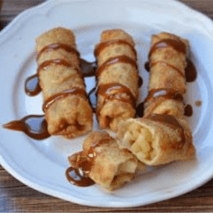 Caramel Apple Egg Rolls, shared by Growing up Gable