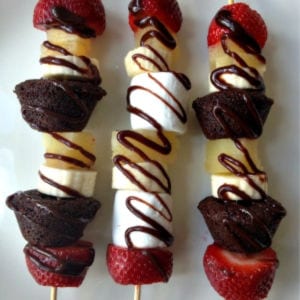 Chocolate Banana Split Kabobs, shared by Inspiration for Moms