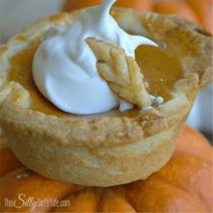 Mini Pumpkin Pie Cups, shared by This Silly Girl's Life