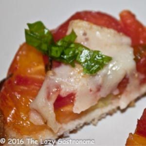 Open-faced Heirloom Tomato Sandwiches, shared by The Lazy Gastronome