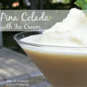 Pina Colada Ice Cream Float, shared by A Dish of Daily Life