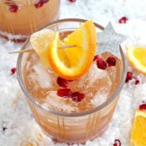 Pomegranate Mimosa Mule shared by Frugal Foodie Mama