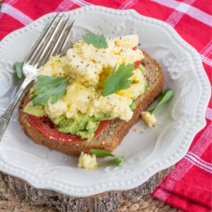 Scrambled Egg Avocado Toast, shared by This Silly Girl's Kitchen