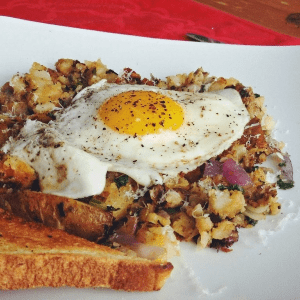 Spicy Homefries & Eggs, shared by Living the Gourmet