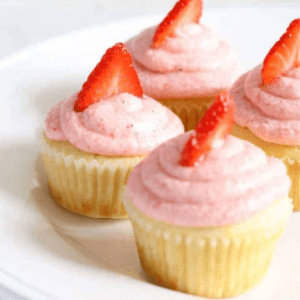 Strawberry Lemonade Cupcakes, shared by Honey & Birch