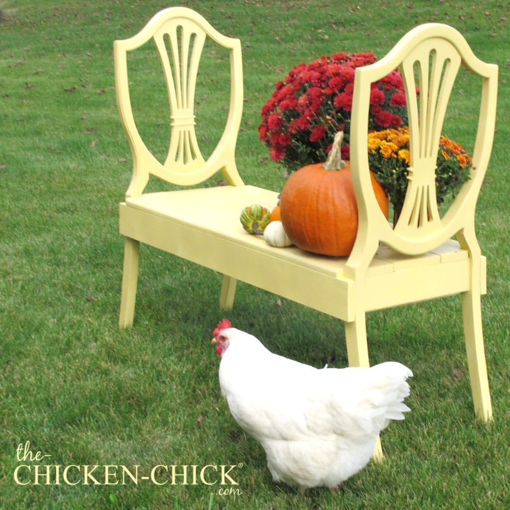 Upcycled Chair Bench - The Chicken Chick®