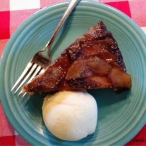 Upside Down Caramel Apple Skillet Cake, shared by Cooking with Carlee
