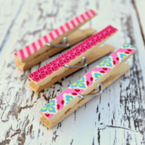 Washi Tape Clothespins, shared by The Pin Junkie