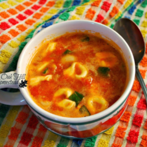 White Bean Tortellini Soup shared by Oak Hill Homestead