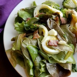 Wilted Lettuce Salad w/ Warm Bacon Dressing shared by Cooking with Carlee